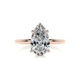 Load image into Gallery viewer, 2.0 CT Pear Cut Lab Grown Diamond Engagement Ring with Hidden Halo Elegance
