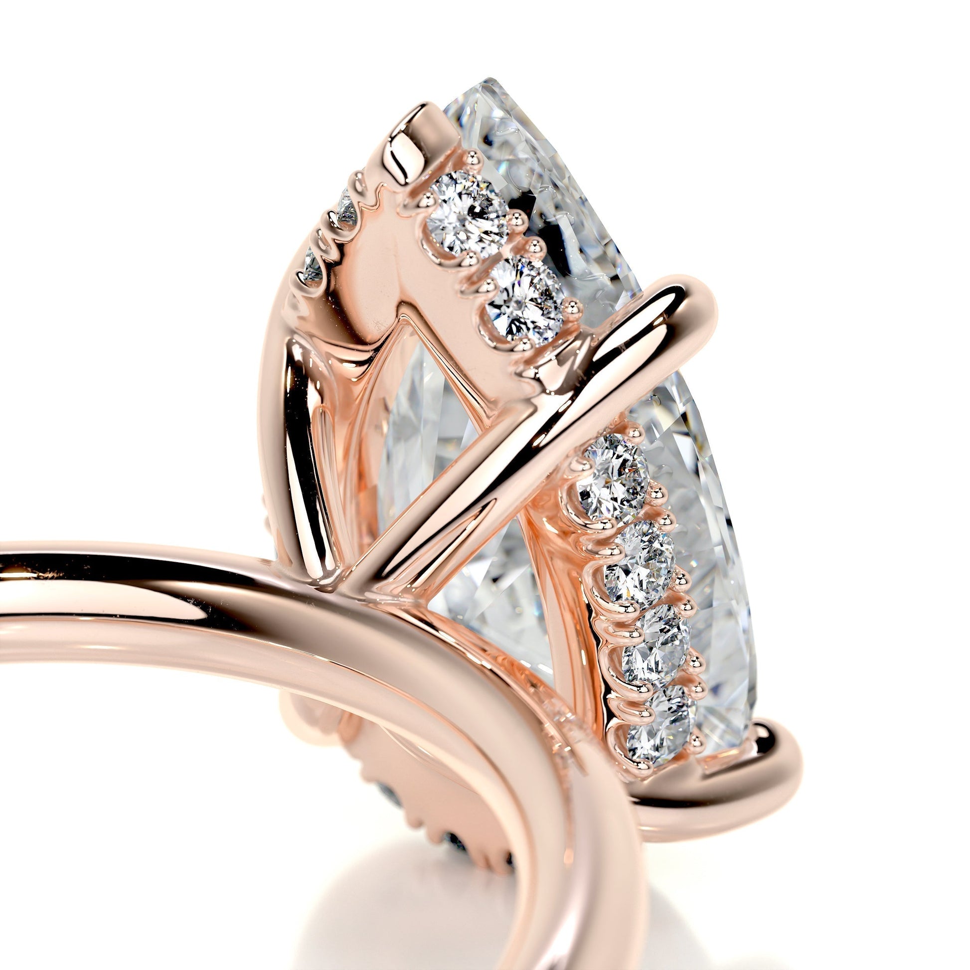 2.0 CT Pear Cut Lab Grown Diamond Engagement Ring with Hidden Halo Elegance 19