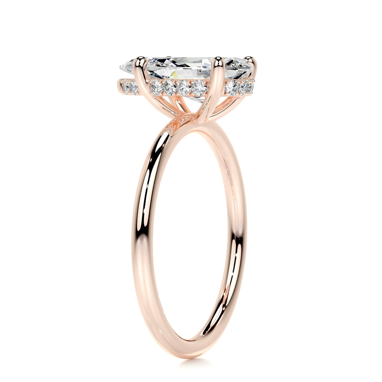 2.0 CT Pear Cut Lab Grown Diamond Engagement Ring with Hidden Halo Elegance 20