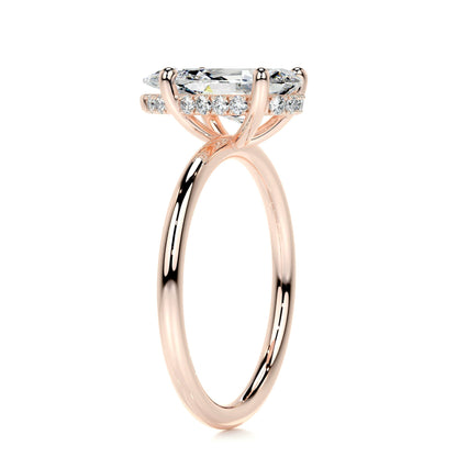 2.0 CT Pear Cut Lab Grown Diamond Engagement Ring with Hidden Halo Elegance 20