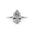 Load image into Gallery viewer, 2.0 CT Pear Cut Lab Grown Diamond Engagement Ring with Hidden Halo Elegance
