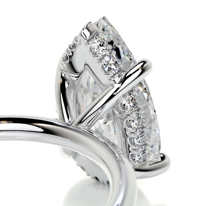 2.0 CT Pear Cut Lab Grown Diamond Engagement Ring with Hidden Halo Elegance 6