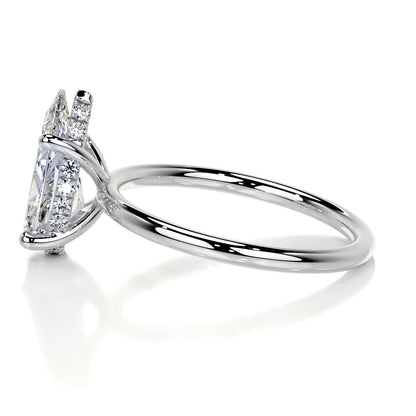 2.0 CT Pear Cut Lab Grown Diamond Engagement Ring with Hidden Halo Elegance 7