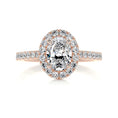 Load image into Gallery viewer, 1.5 ct Oval F- VS2 Diamond Halo & Pave Moissanite Engagement Ring
