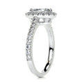 Load image into Gallery viewer, 1.5 ct Oval F- VS2 Diamond Halo & Pave Moissanite Engagement Ring
