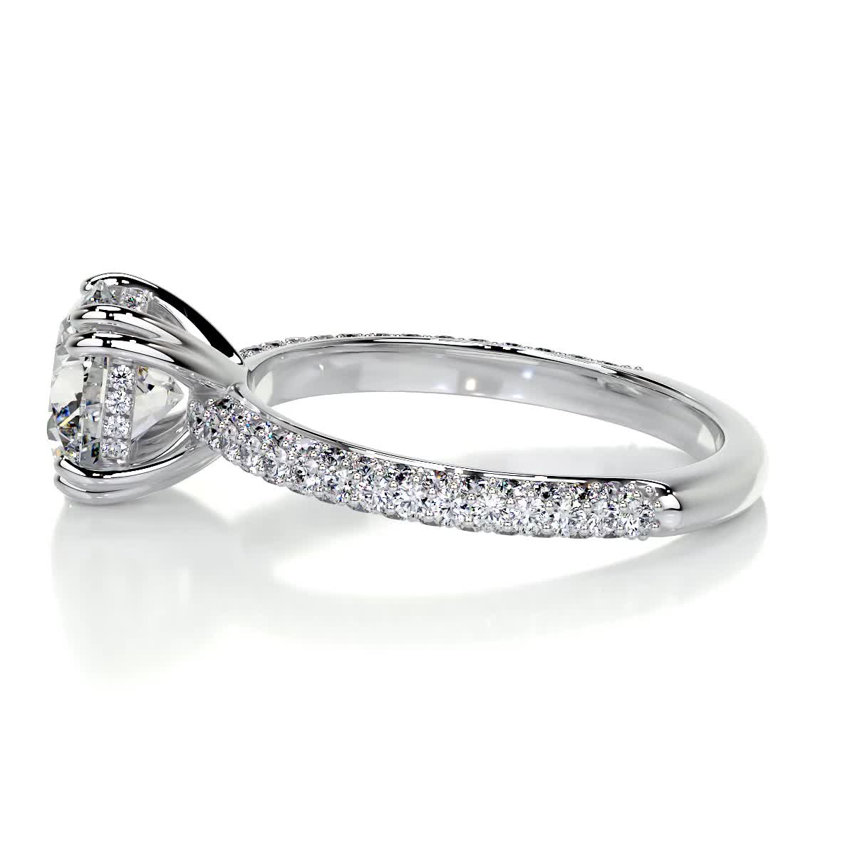 2.0 CT Round Hidden Halo Lab Grown Diamond Eternity Ring