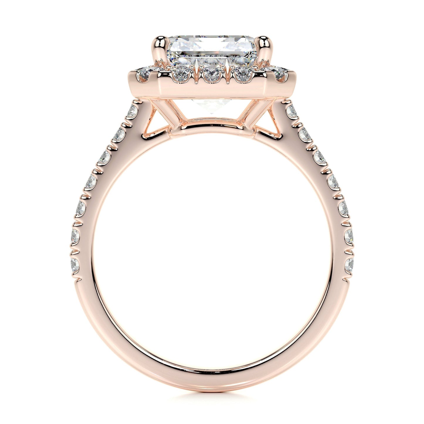 1.50 CT Emerald Halo CVD D/VS1 Diamond Engagement Ring 14