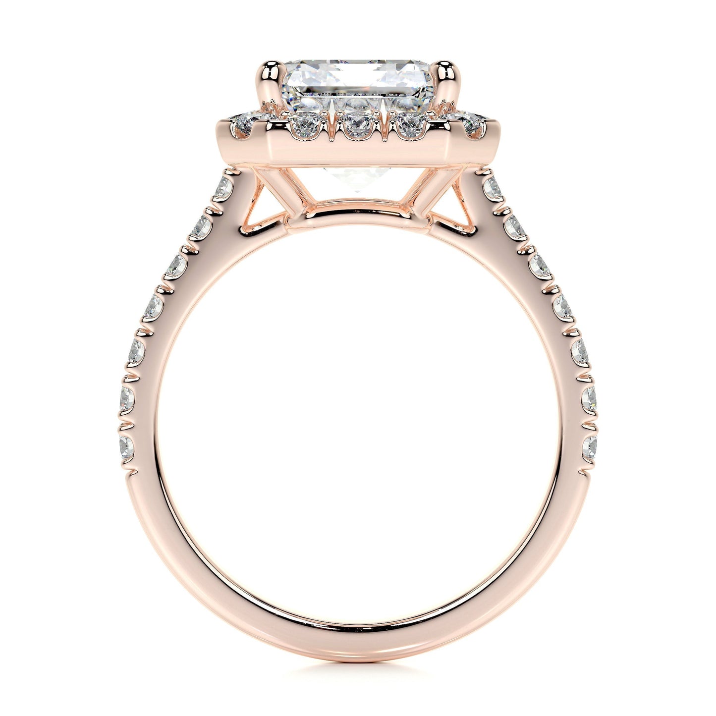 1.50 CT Emerald Halo CVD D/VS1 Diamond Engagement Ring 14
