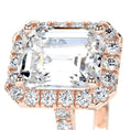 Load image into Gallery viewer, 1.50 CT Emerald Cut Lab Grown Diamond Halo Engagement Ring
