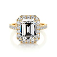 Load image into Gallery viewer, 1.50 CT Emerald Cut Lab Grown Diamond Halo Engagement Ring 1
