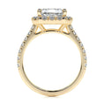 Load image into Gallery viewer, 1.50 CT Emerald Cut Lab Grown Diamond Halo Engagement Ring
