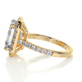 Load image into Gallery viewer, 1.50 CT Emerald Cut Lab Grown Diamond Halo Engagement Ring 2
