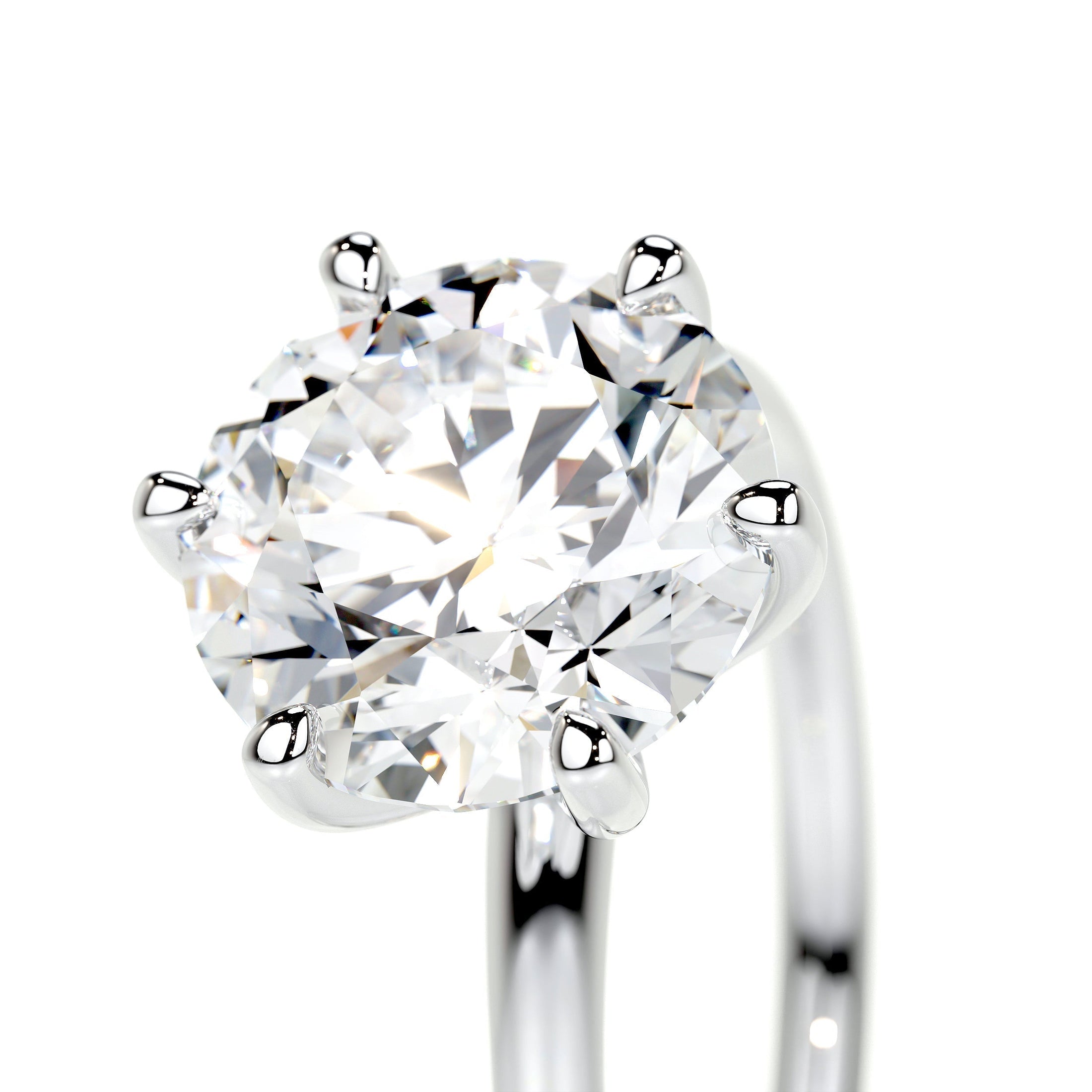 2.0 CT Round Lab Grown Diamond Solitaire Engagement Ring