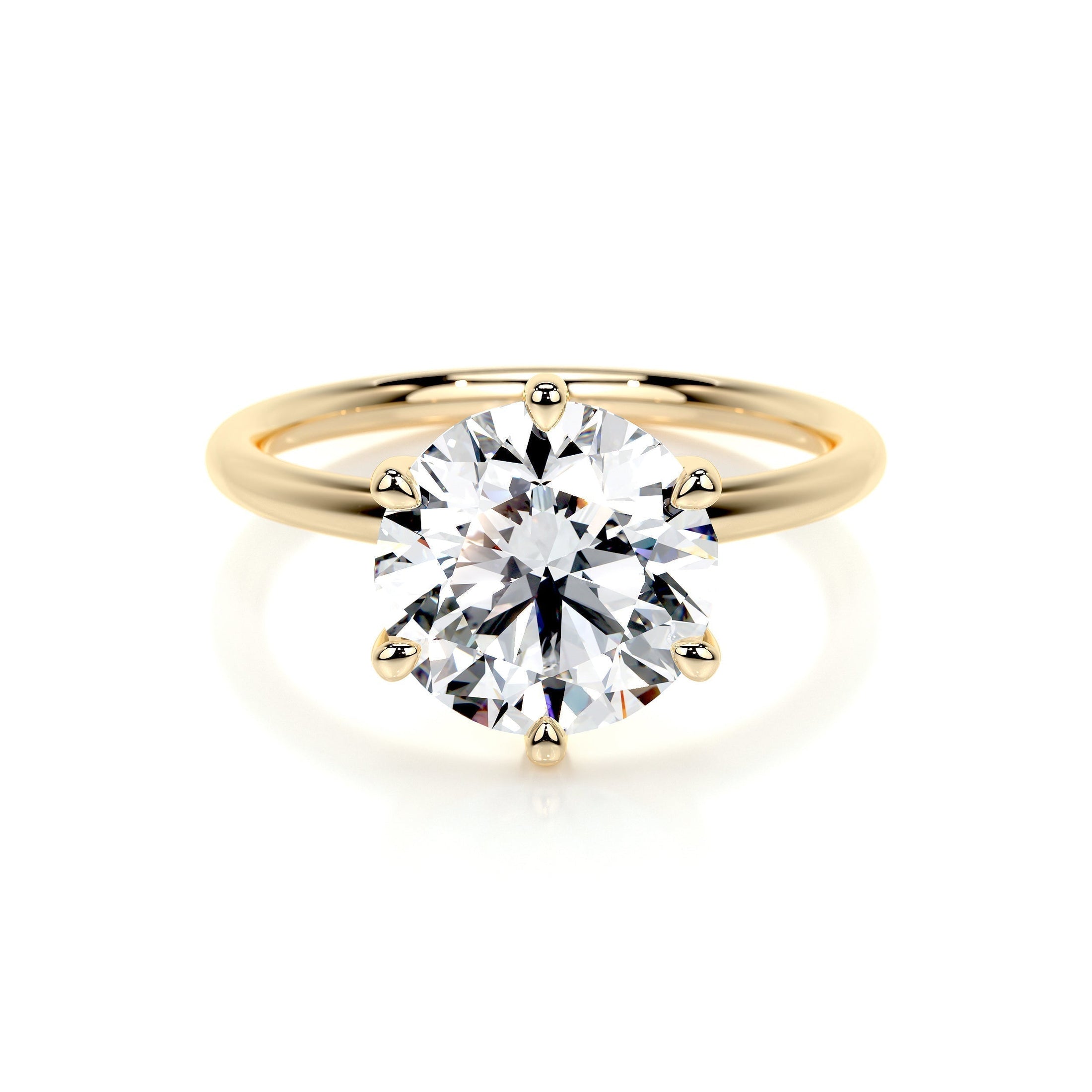 2.0 CT Round Lab Grown Diamond Solitaire Engagement Ring