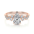 Load image into Gallery viewer, 1.0 CT Pear-Shaped Lab Grown Diamond Cluster Engagement Ring
