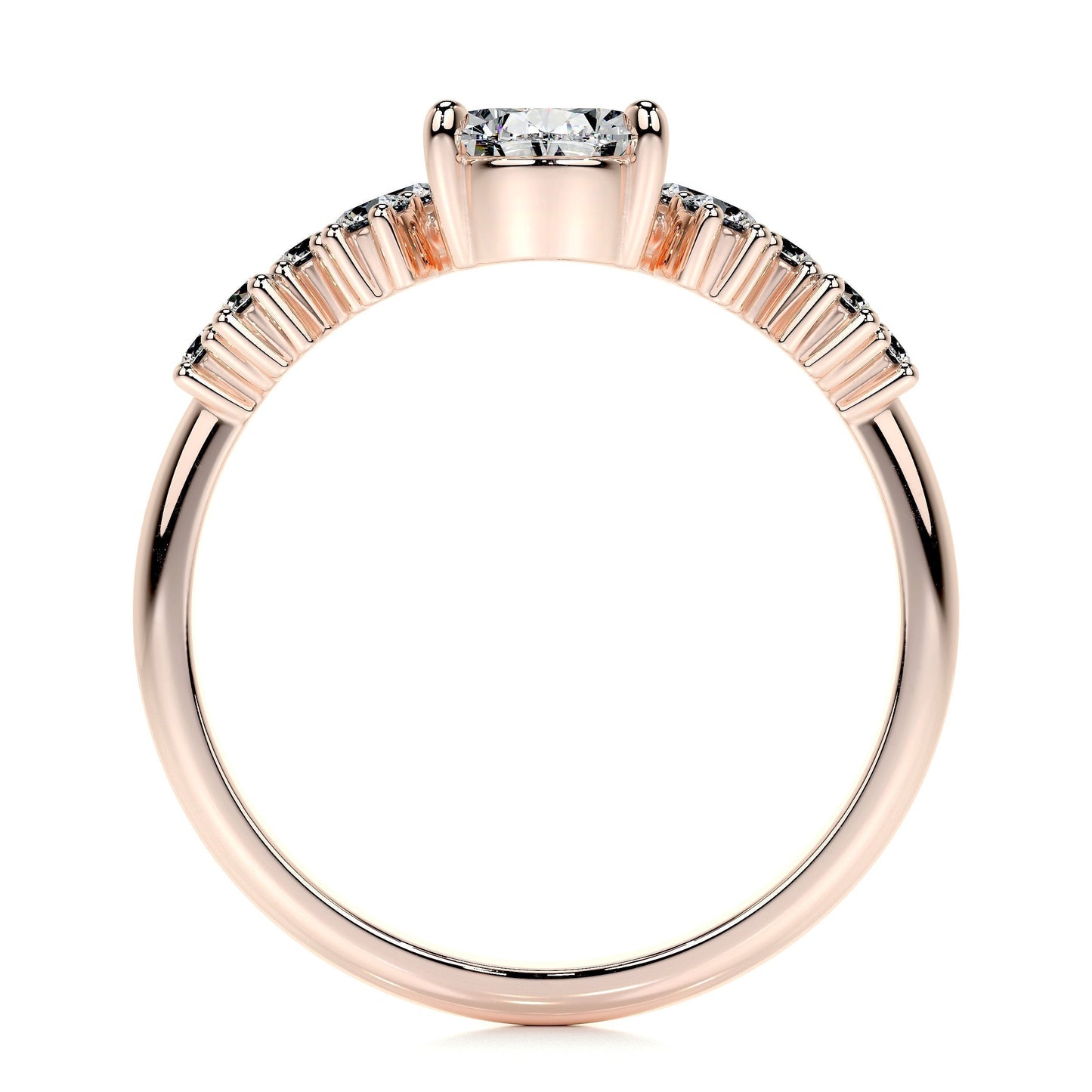 1.0 CT Pear-Shaped Lab Grown Diamond Cluster Engagement Ring 12