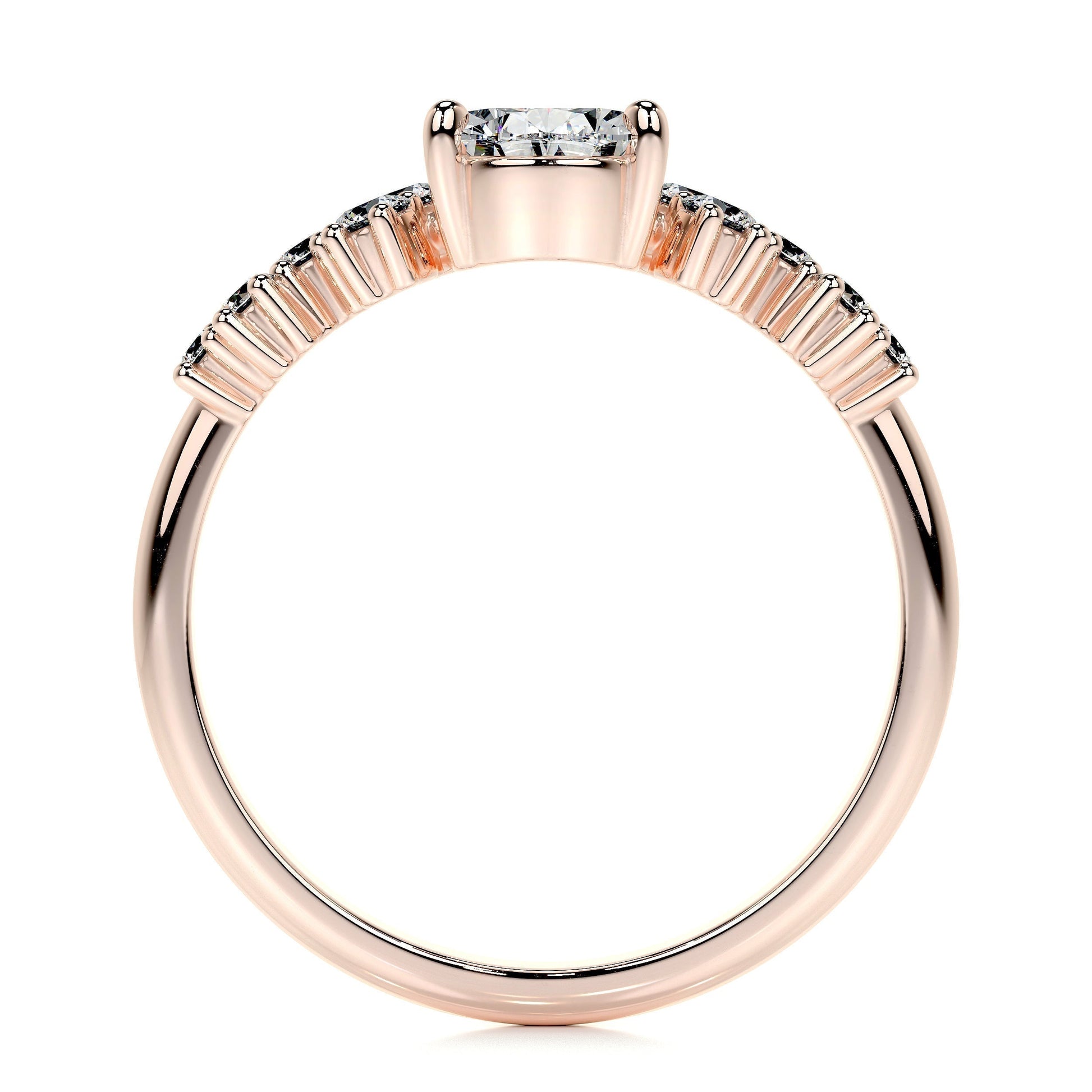 1.0 CT Pear-Shaped Lab Grown Diamond Cluster Engagement Ring 12