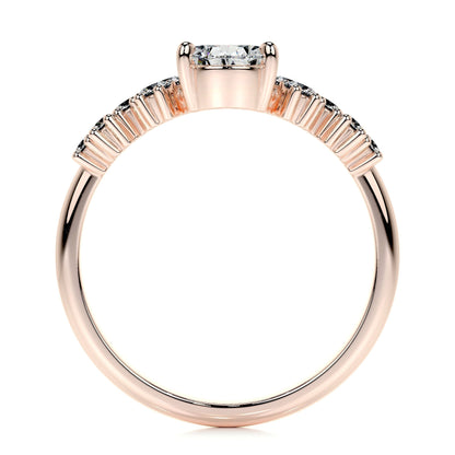 1.0 CT Pear-Shaped Lab Grown Diamond Cluster Engagement Ring 12