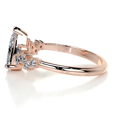 1.0 CT Pear-Shaped Lab Grown Diamond Cluster Engagement Ring 11