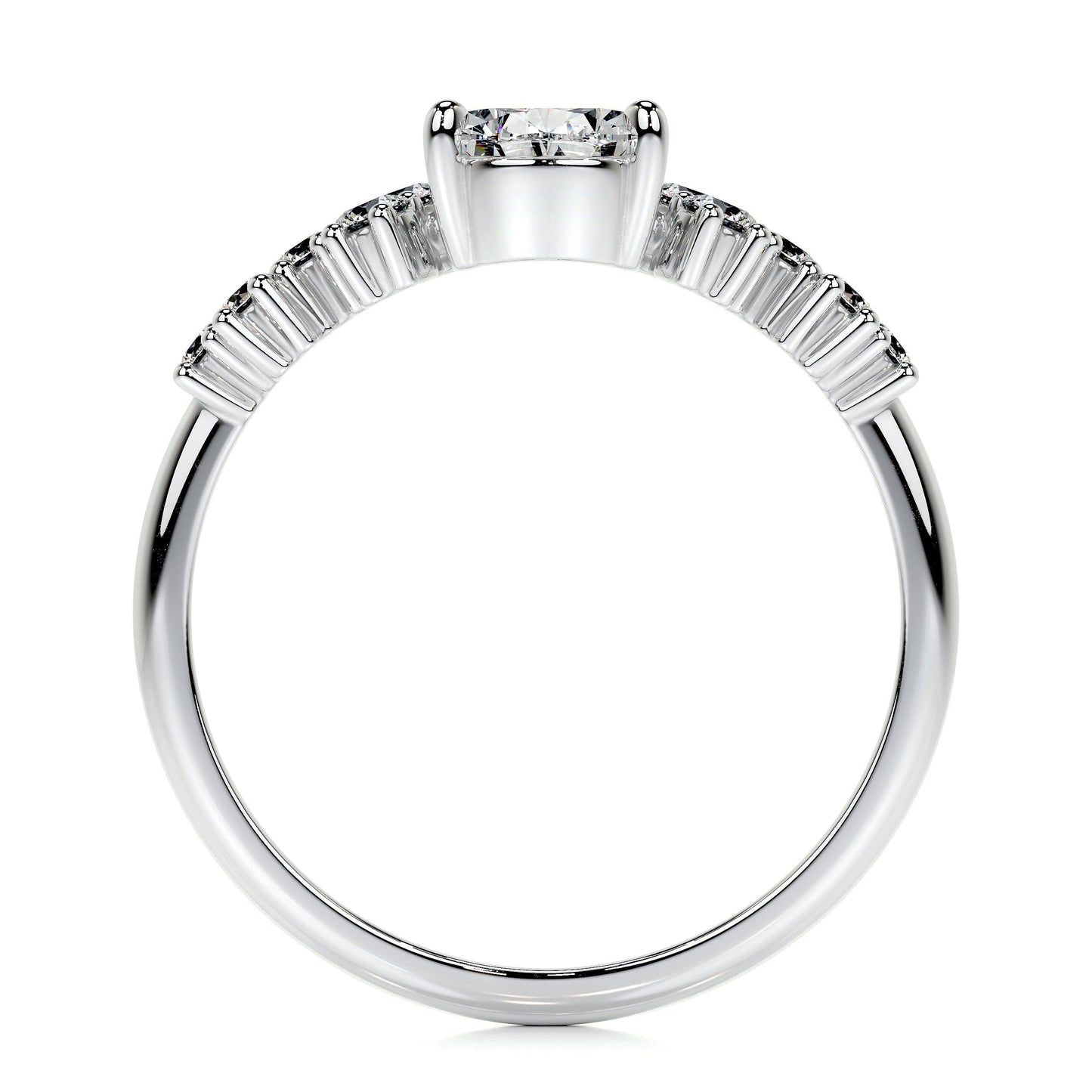 1.0 CT Pear-Shaped Lab Grown Diamond Cluster Engagement Ring 4