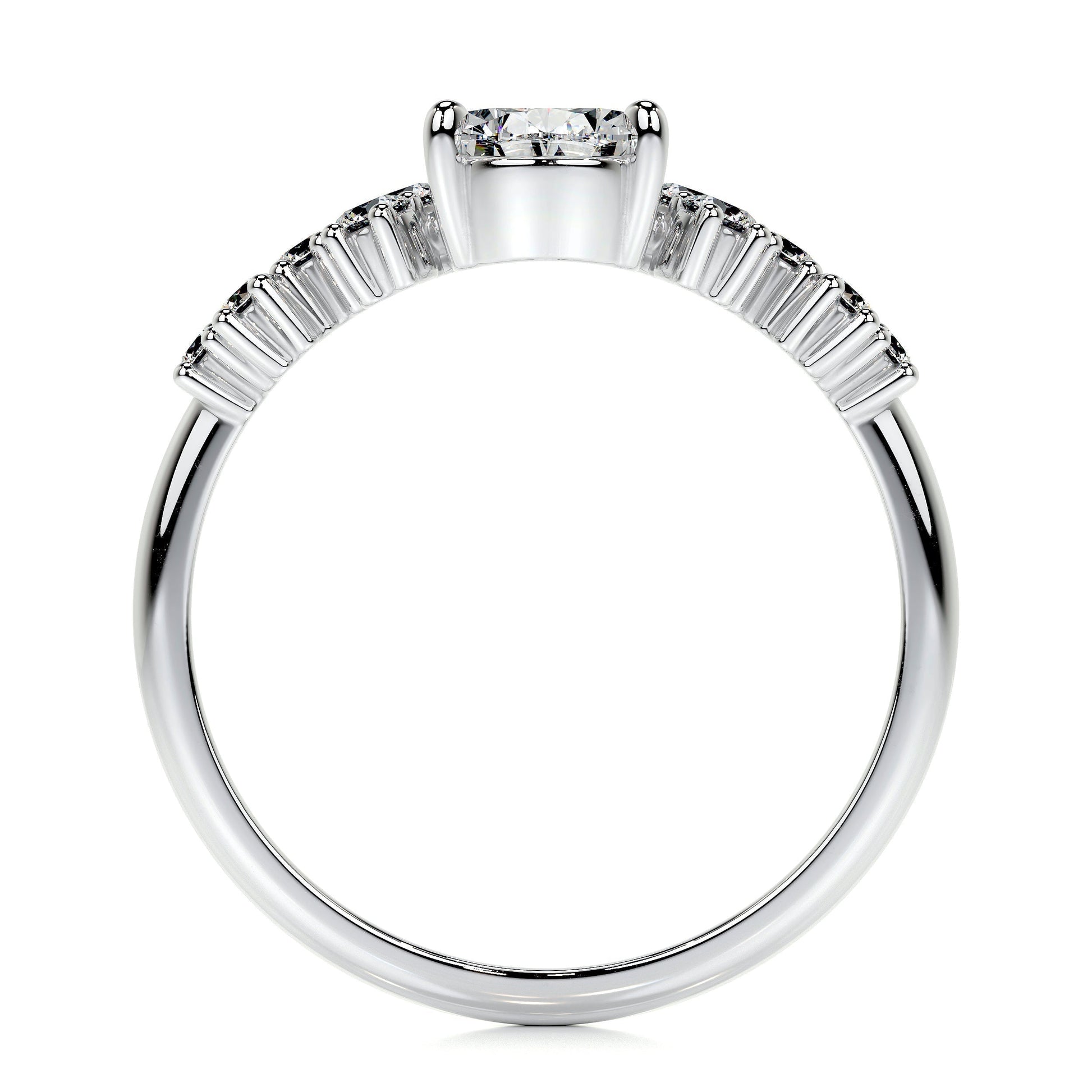 1.0 CT Pear-Shaped Lab Grown Diamond Cluster Engagement Ring 4