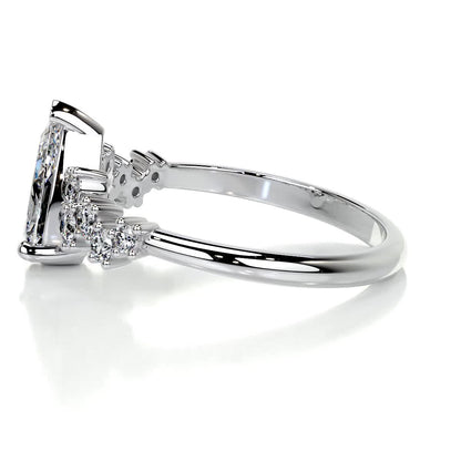 1.0 CT Pear-Shaped Lab Grown Diamond Cluster Engagement Ring 3