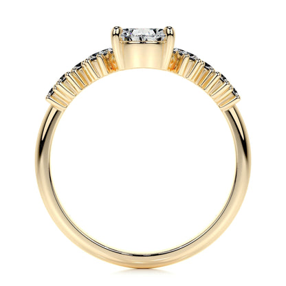 1.0 CT Pear Cluster CVD E/VS2 Diamond Engagement Ring 10