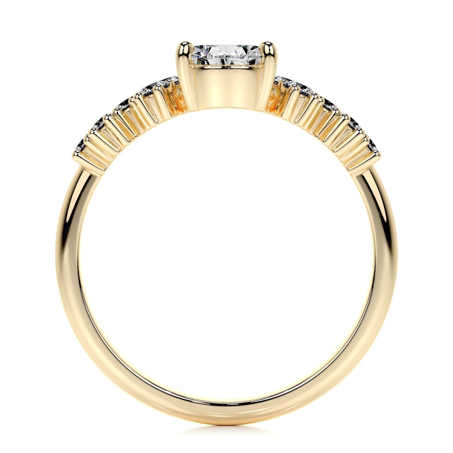 1.0 CT Pear-Shaped Lab Grown Diamond Cluster Engagement Ring 9
