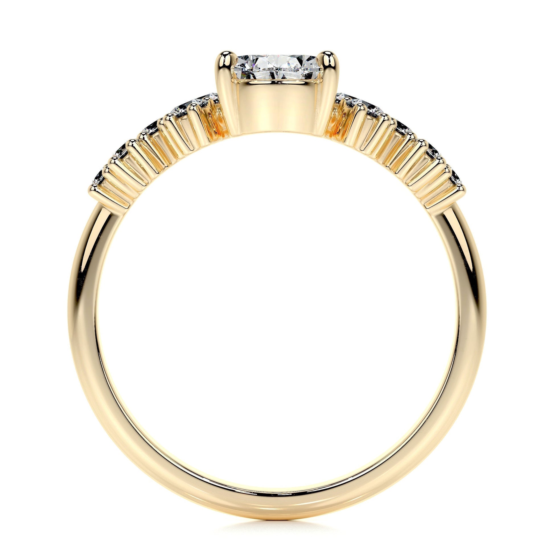 1.0 CT Pear-Shaped Lab Grown Diamond Cluster Engagement Ring 9