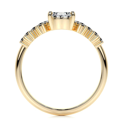 1.0 CT Pear-Shaped Lab Grown Diamond Cluster Engagement Ring 9
