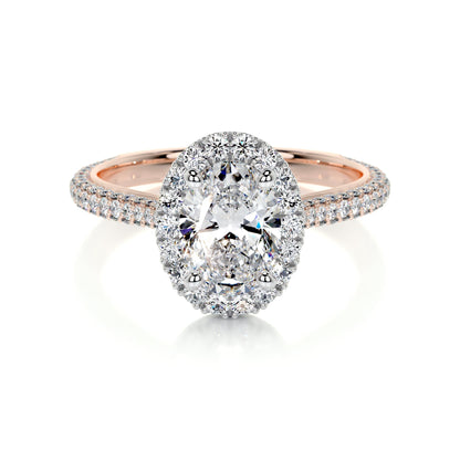 Radiant 1.50 CT Oval Lab Grown Diamond Halo Engagement Ring 12