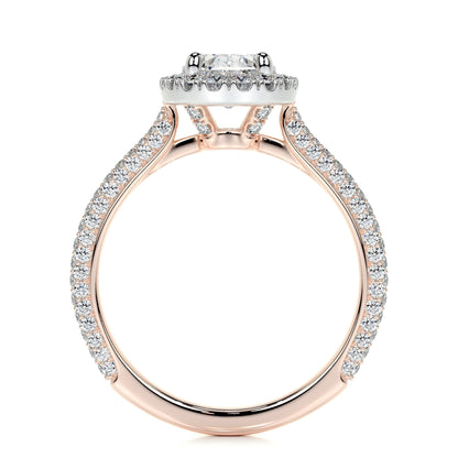 Radiant 1.50 CT Oval Lab Grown Diamond Halo Engagement Ring 14