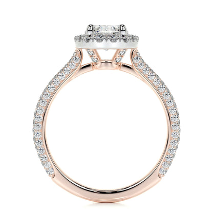 1.50 CT Oval Halo CVD F/VS2 Diamond Engagement Ring 14