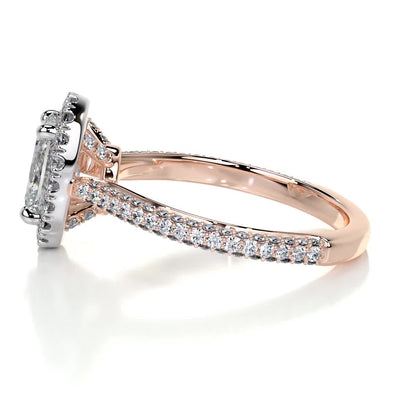 Radiant 1.50 CT Oval Lab Grown Diamond Halo Engagement Ring 13