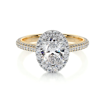 Radiant 1.50 CT Oval Lab Grown Diamond Halo Engagement Ring 6