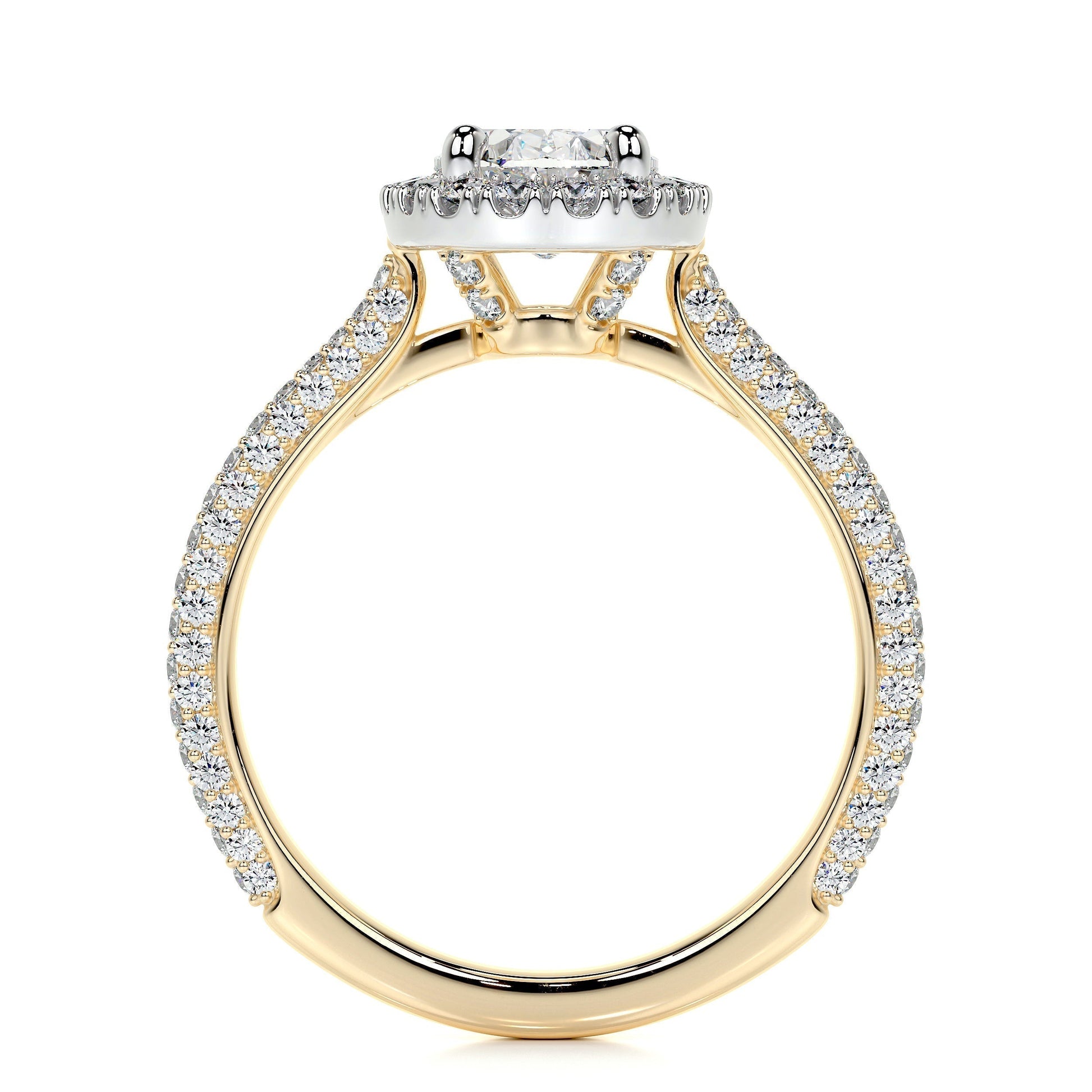Radiant 1.50 CT Oval Lab Grown Diamond Halo Engagement Ring 9