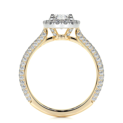 Radiant 1.50 CT Oval Lab Grown Diamond Halo Engagement Ring 9
