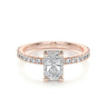 Load image into Gallery viewer, 1.05 CT Radiant Cut Hidden Halo Lab Grown Diamond Engagement Ring
