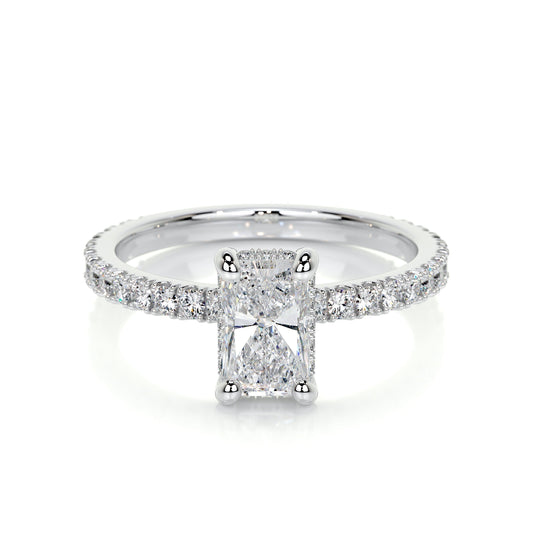 1.05 CT Radiant Hidden Halo CVD E/VS2 Diamond Engagement Ring 1