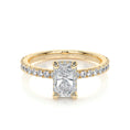 Load image into Gallery viewer, 1.05 CT Radiant Cut Hidden Halo Lab Grown Diamond Engagement Ring
