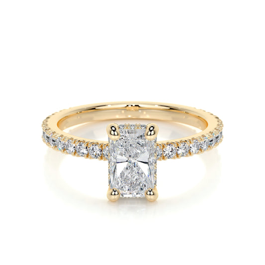 1.05 CT Radiant Cut Hidden Halo Lab Grown Diamond Engagement Ring