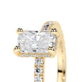 Load image into Gallery viewer, 1.05 CT Radiant Cut Hidden Halo Lab Grown Diamond Engagement Ring
