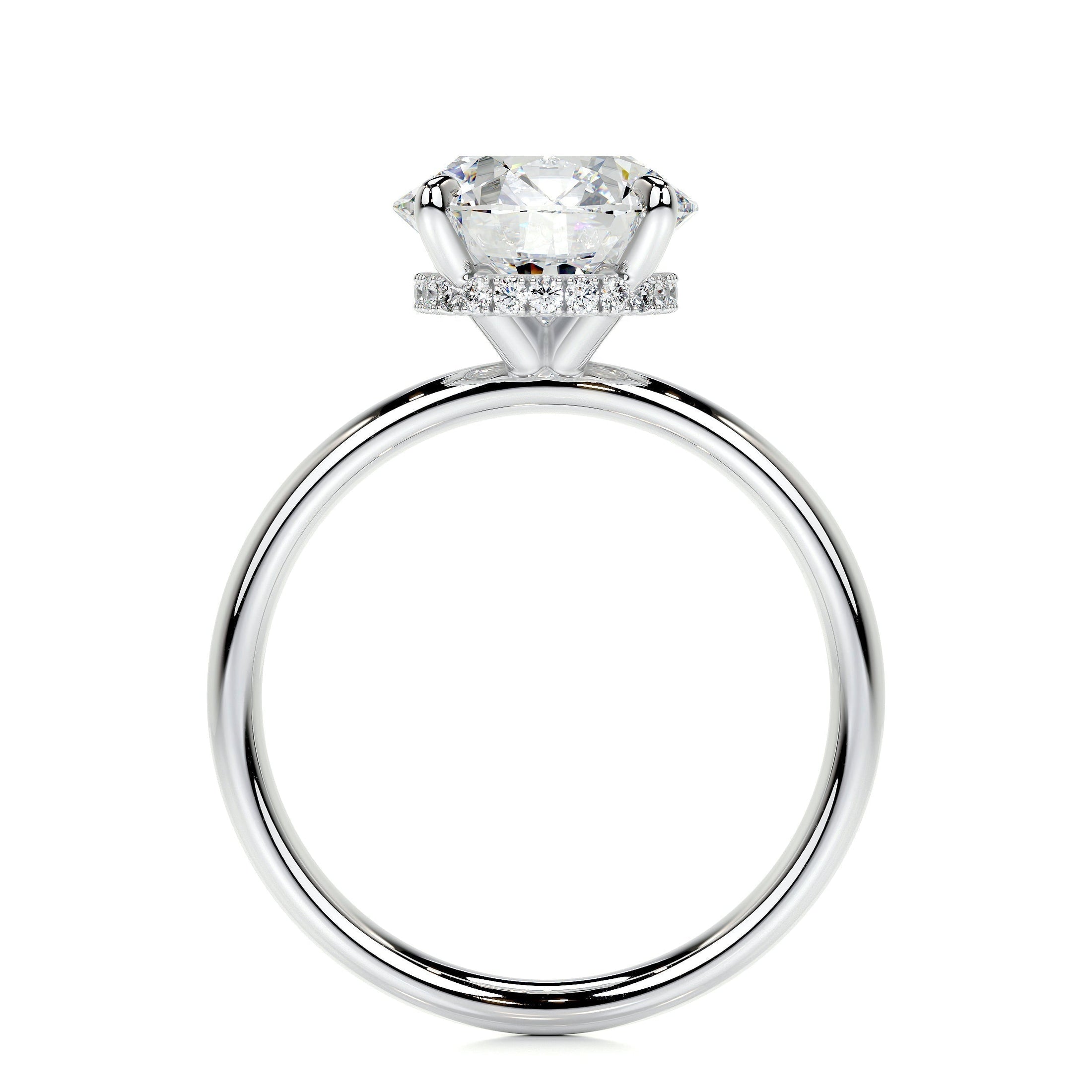 2.0 CT Pear Cut Lab Grown Diamond Engagement Ring with Hidden Halo Elegance