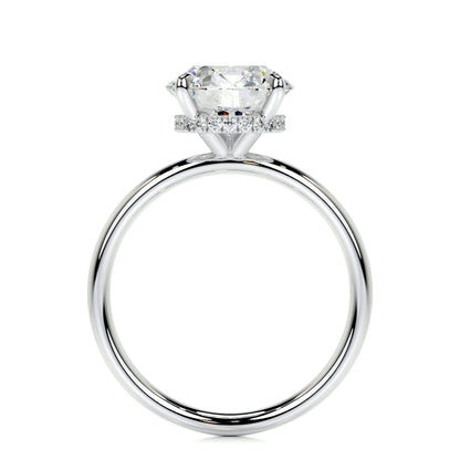 2.0 CT Pear Cut Lab Grown Diamond Engagement Ring with Hidden Halo Elegance 15