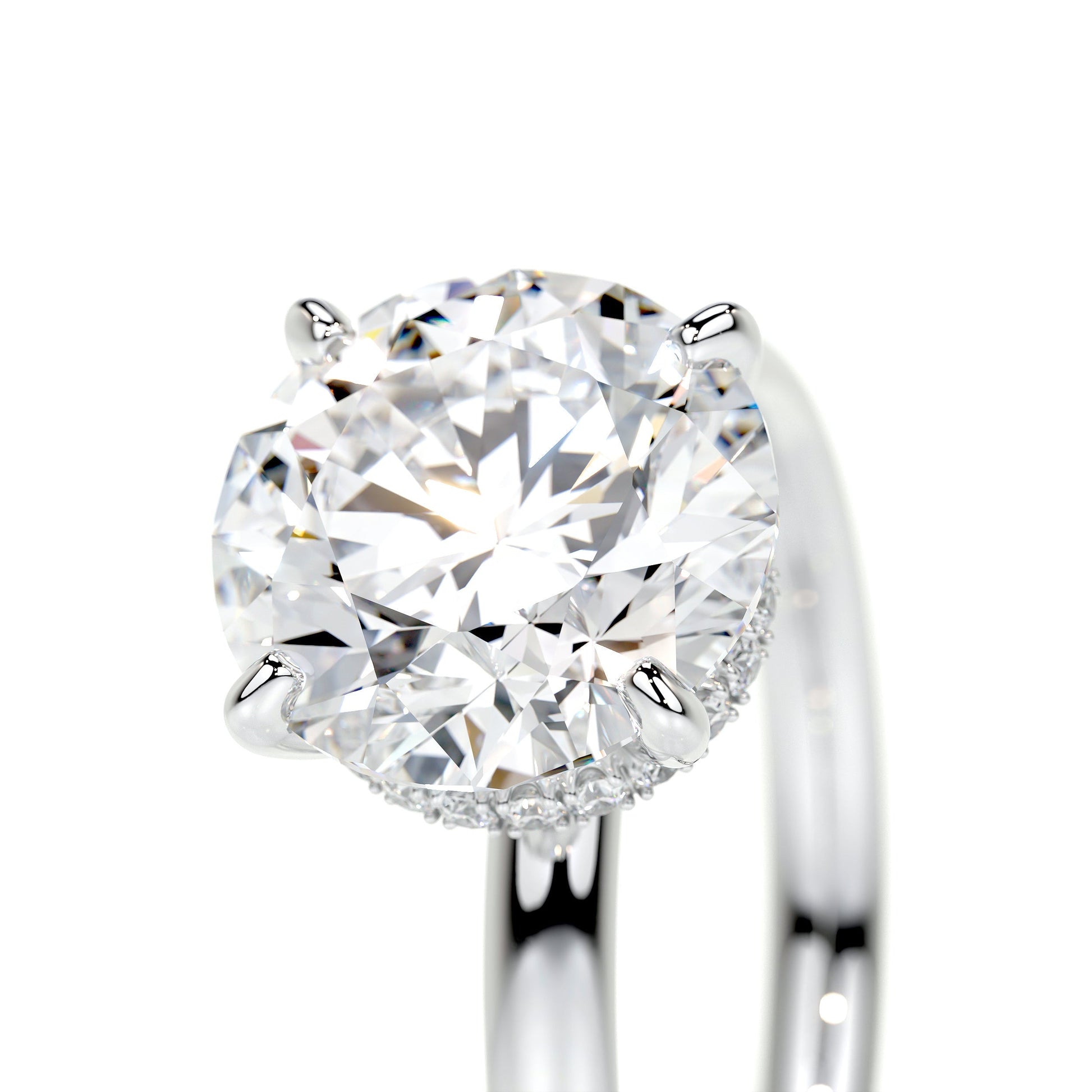 2.0 CT Pear Cut Lab Grown Diamond Engagement Ring with Hidden Halo Elegance 16