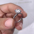 Load image into Gallery viewer, 2.0 CT Pear Cut Lab Grown Diamond Engagement Ring with Hidden Halo Elegance
