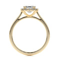 Load image into Gallery viewer, 1.0 CT Emerald Lab Grown Diamond Halo Engagement Ring in Gold Setting
