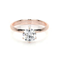 Load image into Gallery viewer, 1.0 CT Round Lab Grown Diamond Gold Solitaire Engagement Ring
