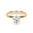 Load image into Gallery viewer, 1.0 CT Round Lab Grown Diamond Gold Solitaire Engagement Ring
