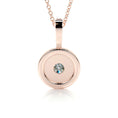 Load image into Gallery viewer, 0.50 TCW Round Lab Grown Diamond Double Halo Pendant Necklace
